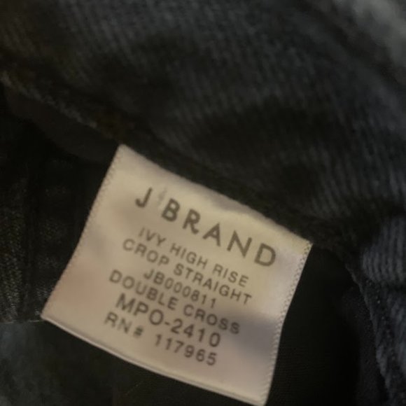 J BRAND Ivy High Rise Crop Straight - Double Cross Size 27 - Picture 4 of 14